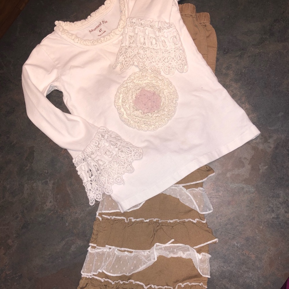 4T mustard pie outfit